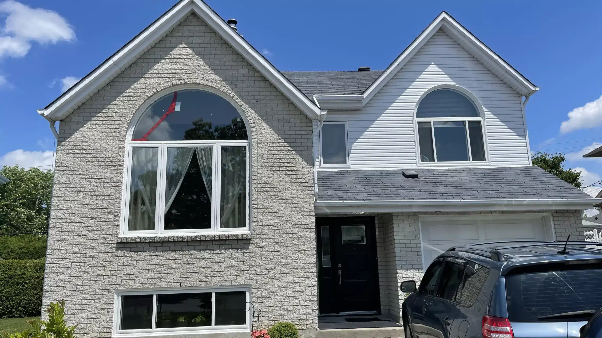 house with half circular windows