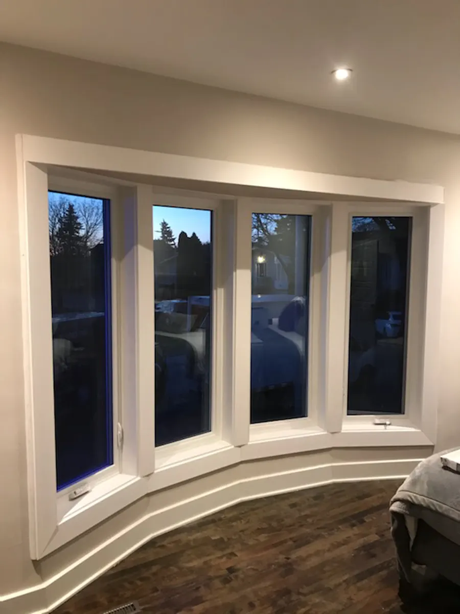 Beautiful indoor view of Bay Window Installed in Living Room
